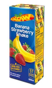 Maccaw banana strawberry shake
