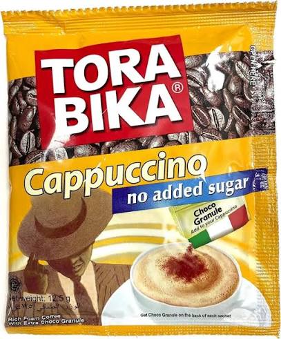 TORA BIKA كابتشينو بدون ADDED سكر 20 أكياس