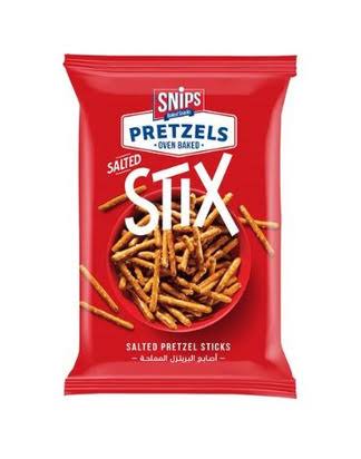 Snips pretzels stix salted
