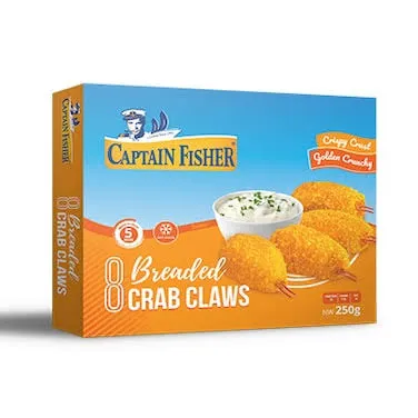 Captain fisher 8 crab claws 250g