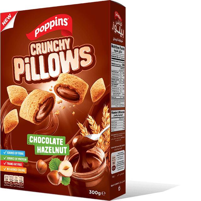 POPPINS مقرمش PILLOWS شوكولاتة بندق 300 G