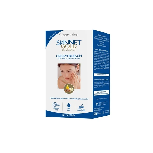 Cosmaline skinnet gold cream bleach for face and body hair