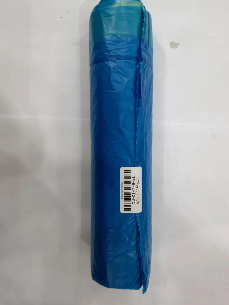 trash bags blue with tie
