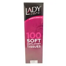 lady care 100 soft depilatory tissues