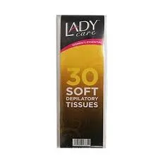 lady care 30 soft depilatory tissues