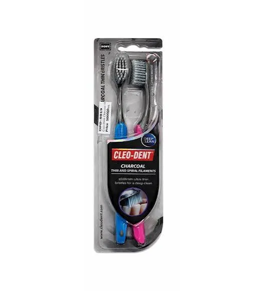 Cleo-dent charcoal thin bristles