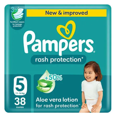 Pampers 5 (11-16) 38 diapers
