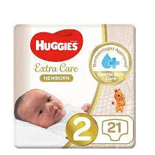Huggies extra care size 2 (4-6)kg 21 diapers