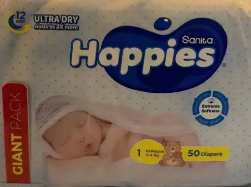 Happies 1 50 diapers