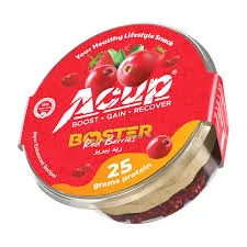 A cup red berries 25g protein