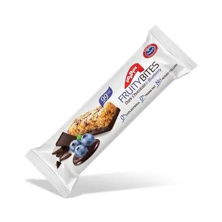 Poppins fruity bites dark chocolate and blueberry