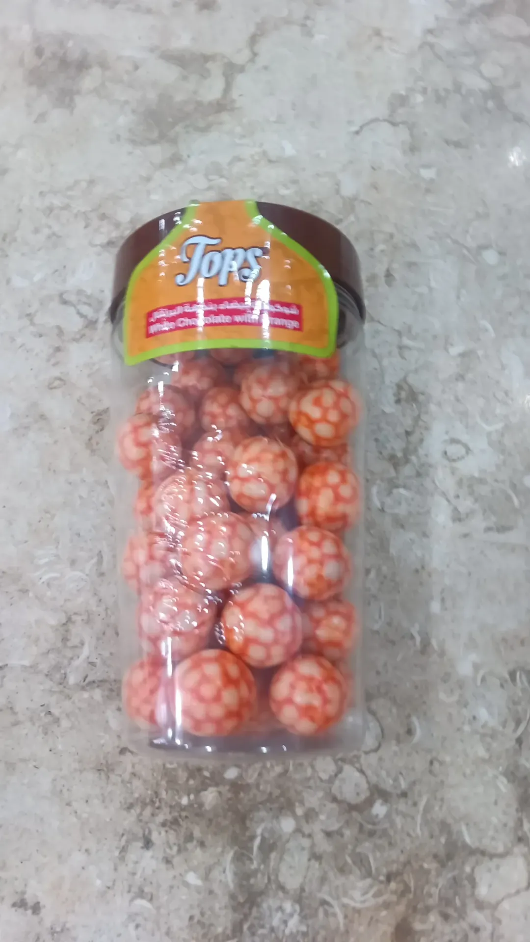 Tops white chocolate with orange