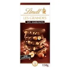 Lindt 34% hazelnuts dark chocolate 150g