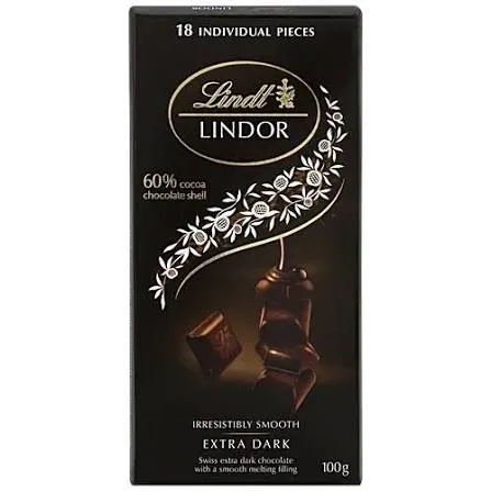 Lindt lindor 60% cocao smooth dark 100g