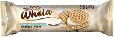 Eti whola sandwich biscuits coconut cream