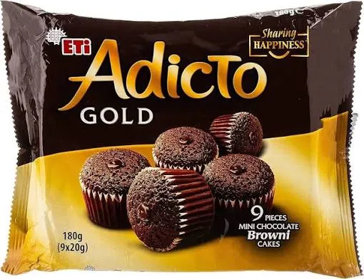 Eti adicto gold 9 pieces mini browni