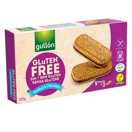 Gullon gluten free sandwich crema de chocolate 225g