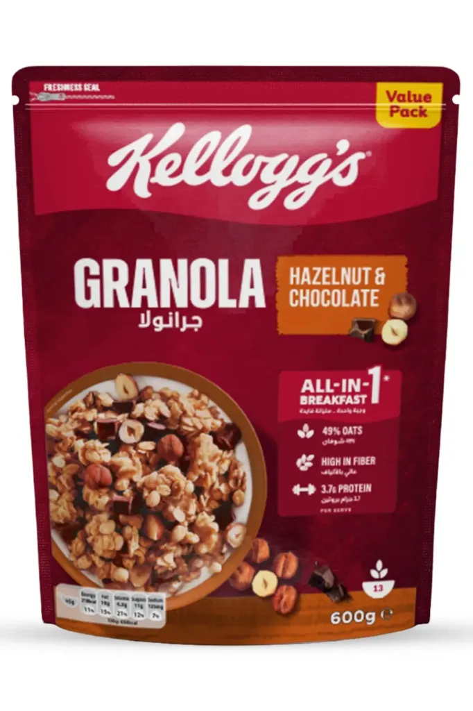 Kellogg's granola hazelnut and chocolate