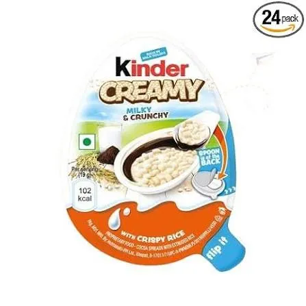 Kinder creamy milky and crunchy