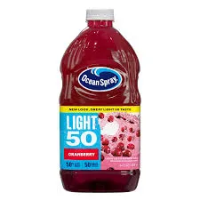 Ocean spray LIGHT 50% less sugar cranberry