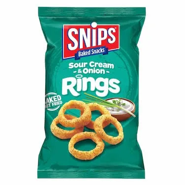 Snips sour cream and onion rings