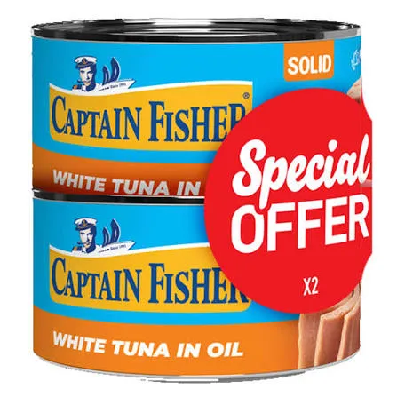 captain fisher تونا ابيض بالزيت *2