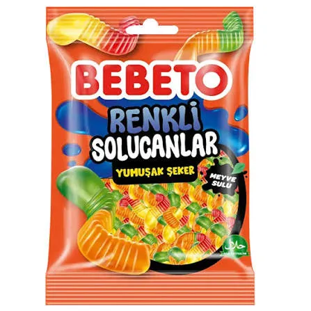 Bebeto renkli solucanlar gummy