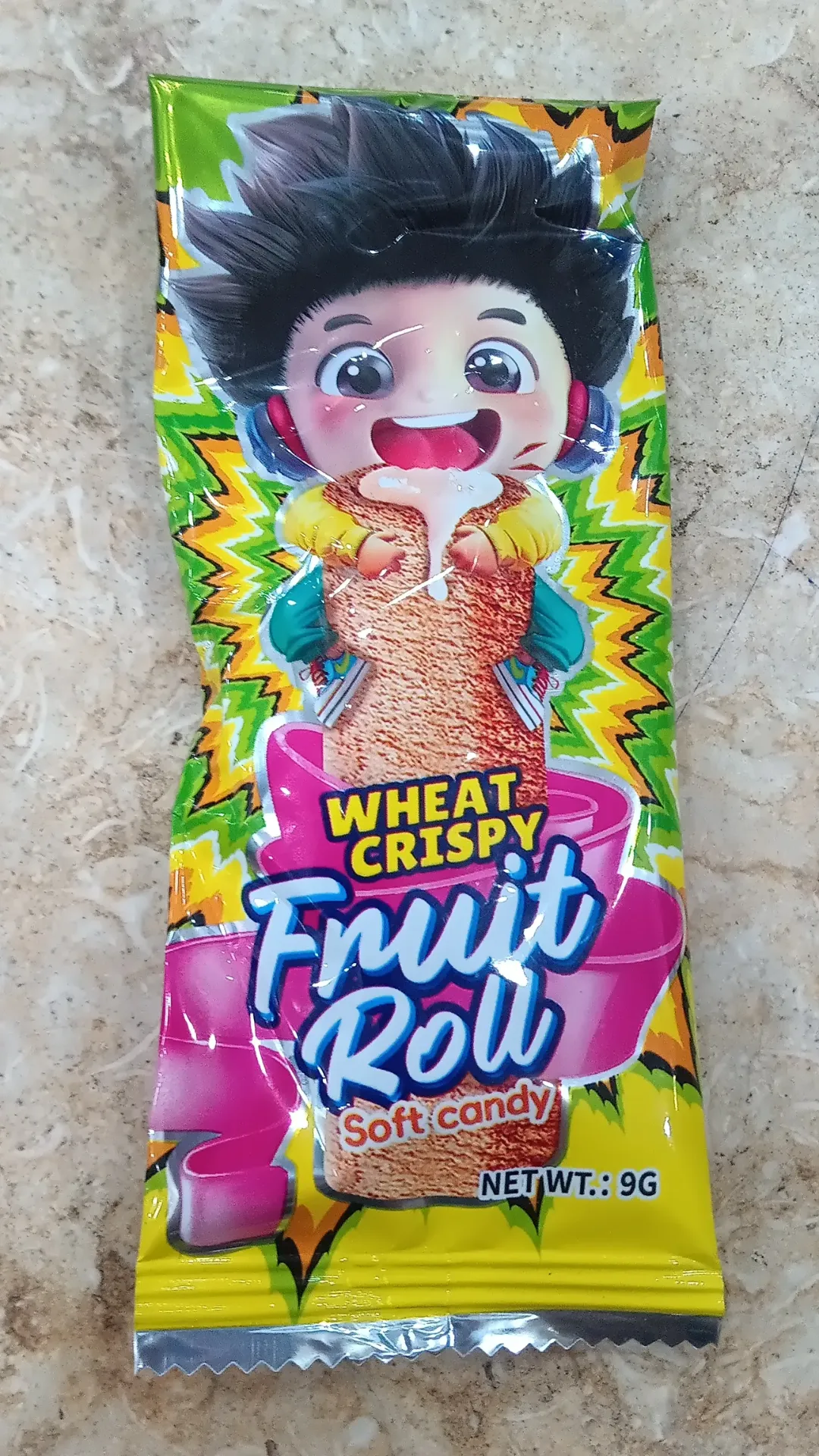 Fruit roll crispy candy