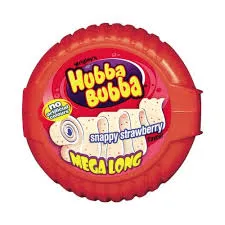 Hubba bubba snappy strawberry mega long