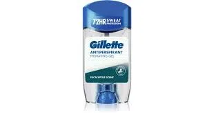Gillette antiperspirant hydrating gel eucalyptus scent