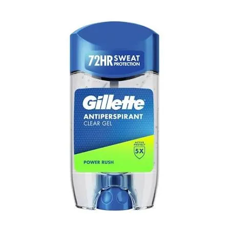 Gillette clear gel power rush