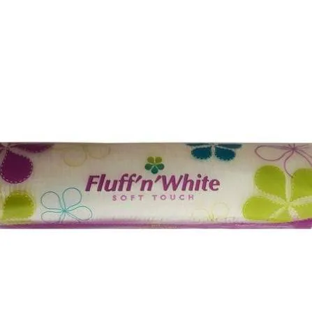 Fluff'n white soft touch *80 side-stitched round pads