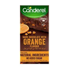 Canderel dark chocolate with orange flavour