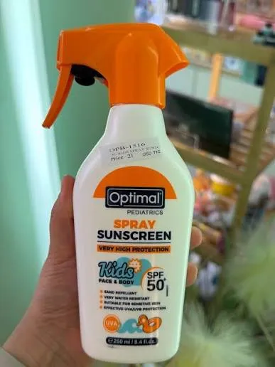 Optimal spray sunscreen very high protection forkids