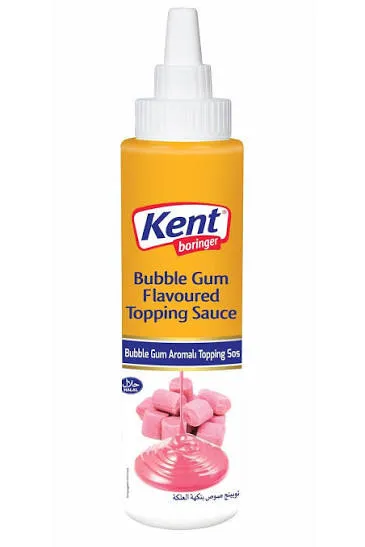 Kent bubble gum flavoured topping sauce