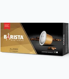 Barista espresso allegro aluminum capsules *20