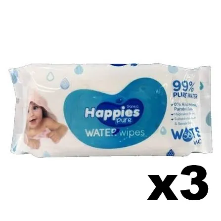 Happies water wipes 3*56