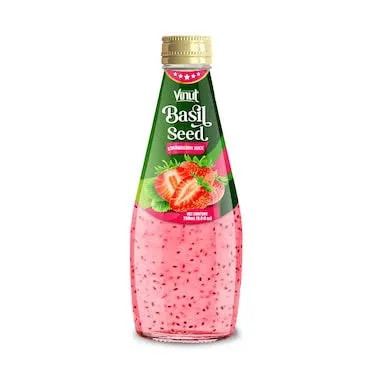Vinut basil seed strawberry juice