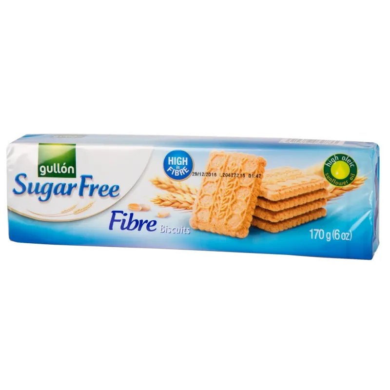 [30077804196] Gullon Suger free Fiber Biscuit 170 Gr