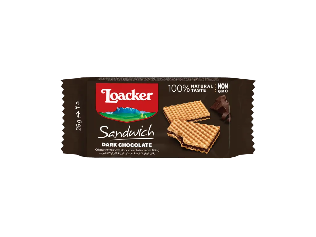 [9363] loacker sandwich  dark choco 25gr