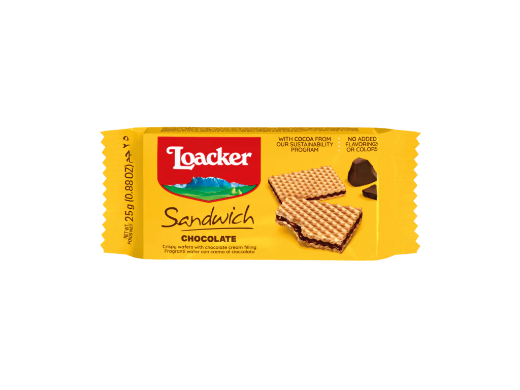 [9110] loacker sandwich cocoa 25gr