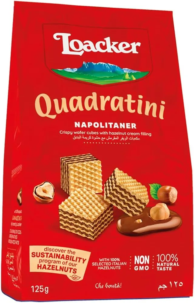[9131] Loacker waffer Quadratini napolitaner 125 Gr