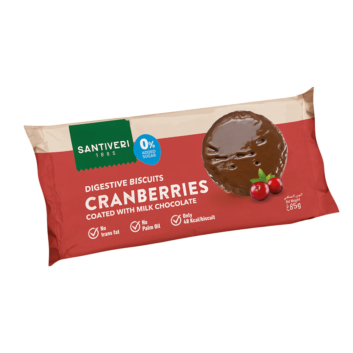 Santiveri Chocolate Cranberries & Milk Choco 85g