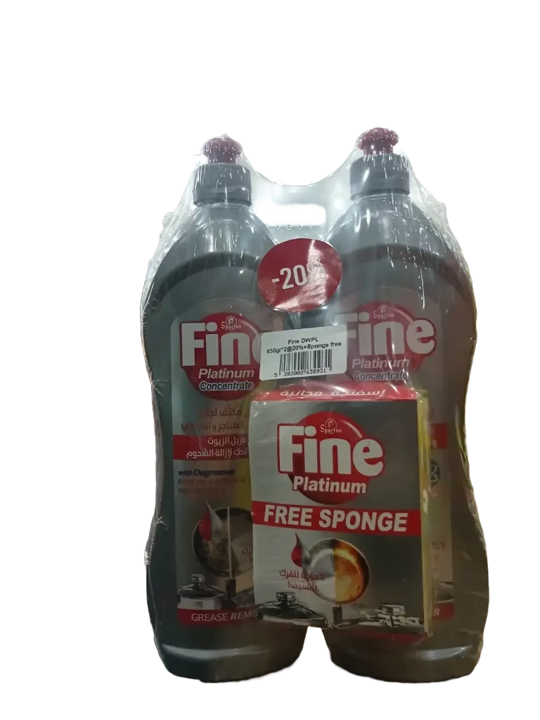 fine dishwashing 850gr*2 + sponge free