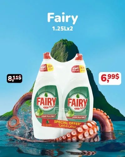 fairy apple 1.25l *2 special offer