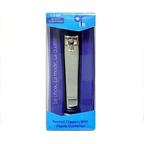 ct420 - toenail clippers with  plastic container