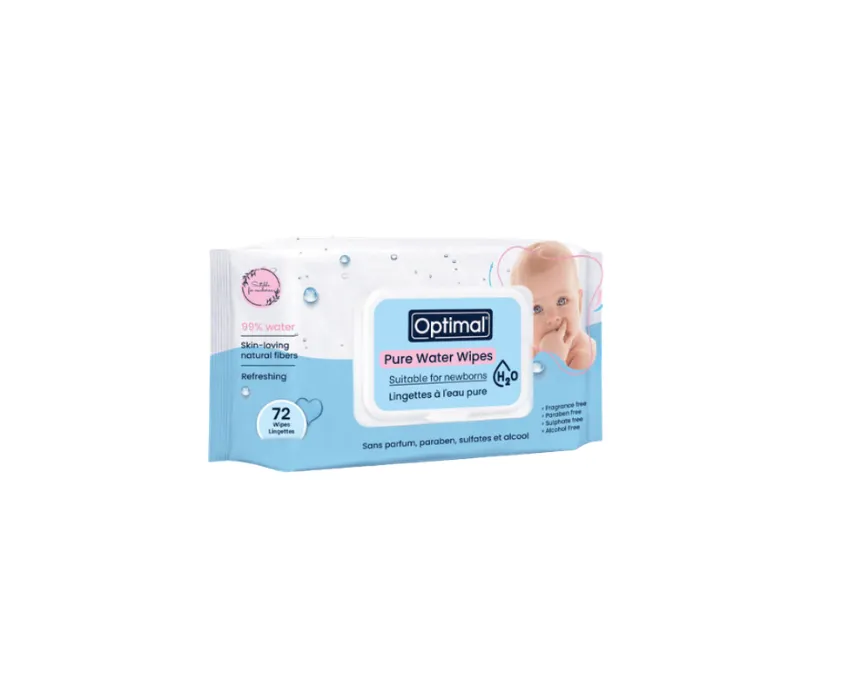 optimal pure water wipes *72