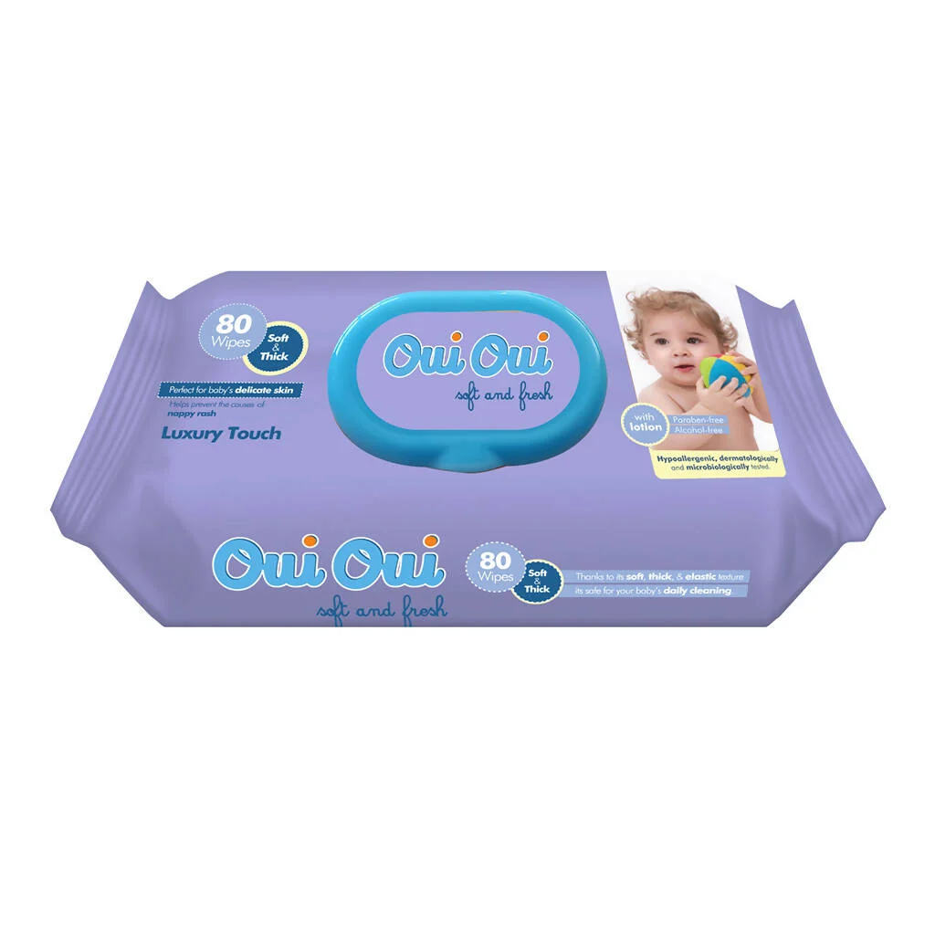 oui oui wipes luxury touch *80