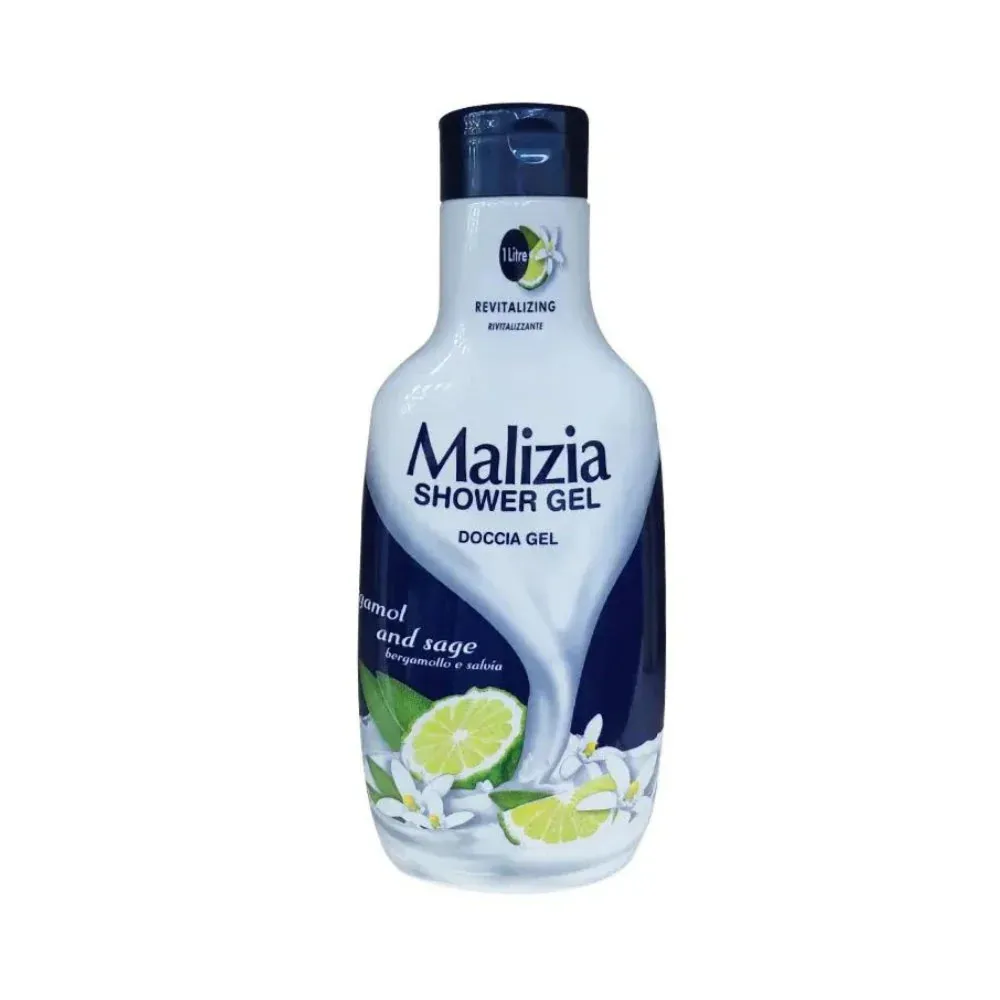 malizia shower gel bergamot and sage 1000 ml