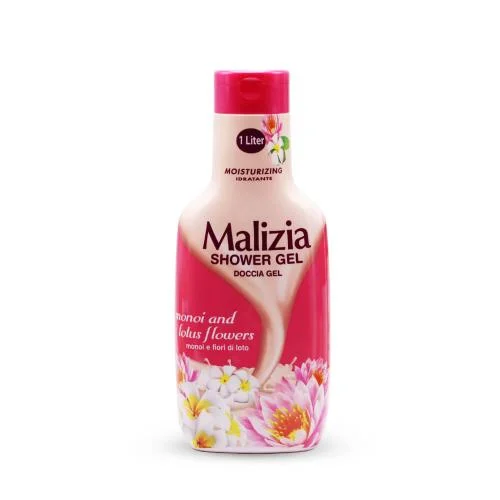 malizia shower gel monoi & lotus flowers 1l